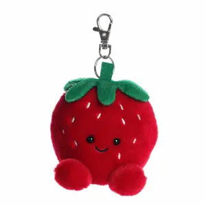 Palm Pals Adorable Juicy Strawberry Red Soft Plush Collectable Stuffed Animal