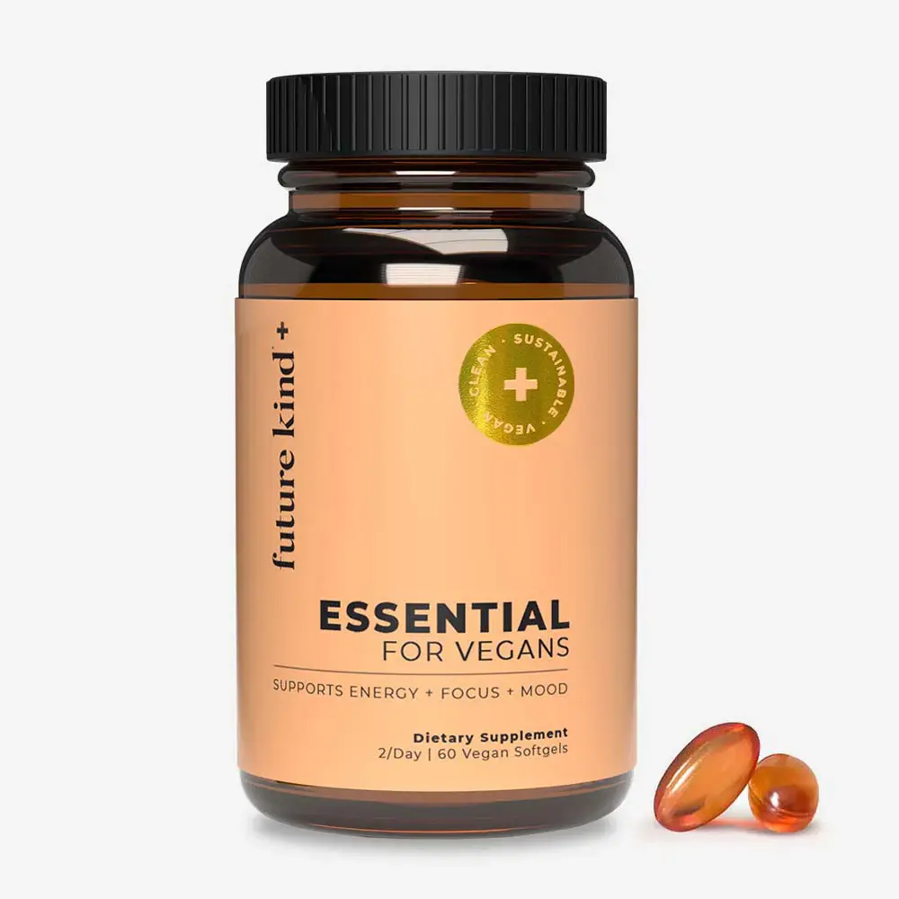 Future Kind Vegan Certified Essential Multivitamin Softgel Capsules for Adults - Supports Daily Wellness, Energy Boost, Brain Health