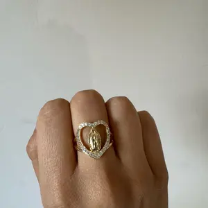 Gold Virgencita rings