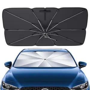 Car Windshield Sun Shade Umbrella, UPF 50+ Foldable Sun Visor for Car, Blocks UV Rays & Heat, Fits Most Cars outdoorfun