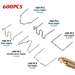 600, 1200Pcs Hot Staples Plastic Repair Kit For Car Bumper Fender Fairing Welder Kits Hardware Windshield Crack Adhesive