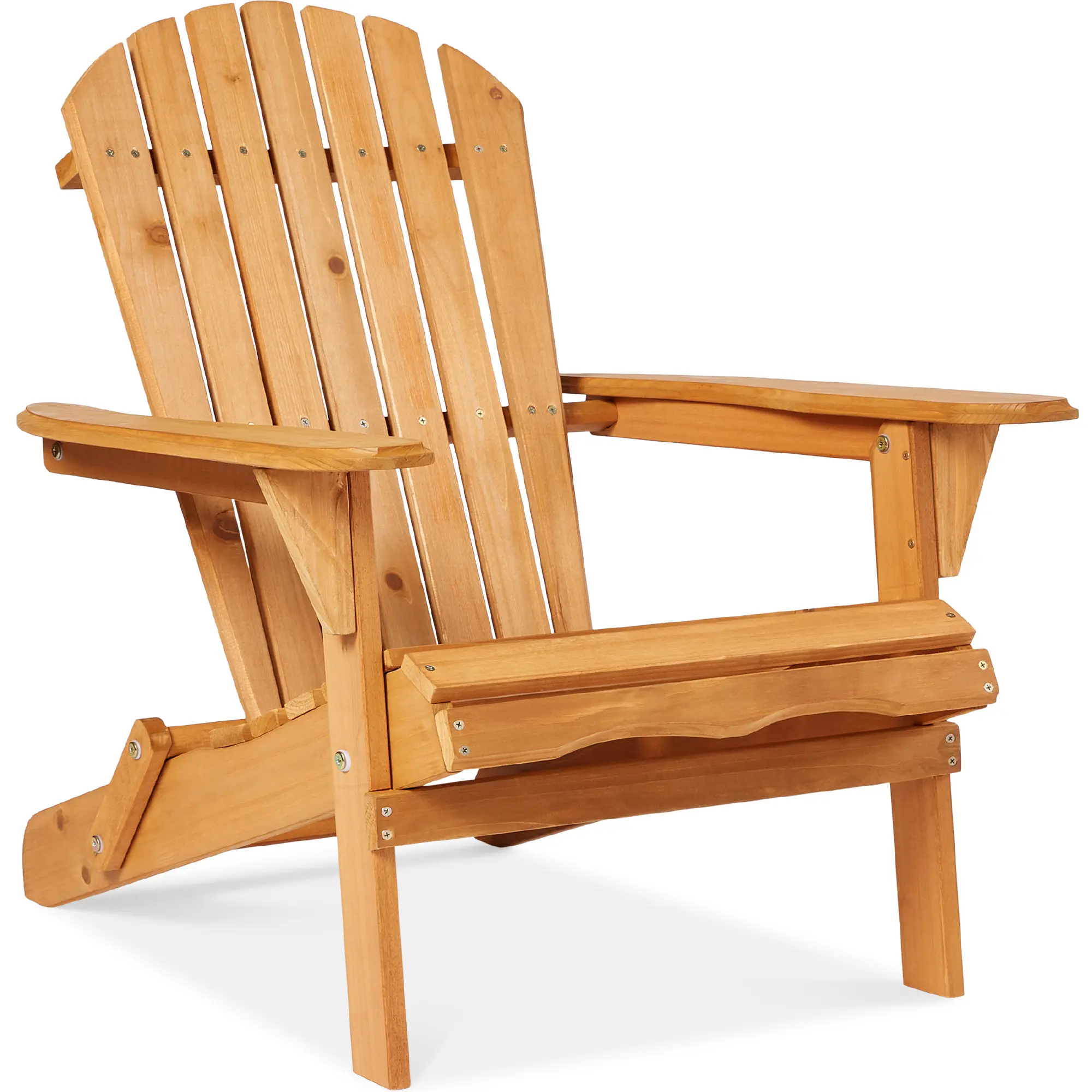 Best Choice Products Folding Adirondack Chair Outdoor, Wooden Accent Lounge Furniture w/ 350lb Capacity Best Choice Products Folding Adirondack Chair Outdoor, Wooden Accent Lounge Furniture w/ 350lb Capacity