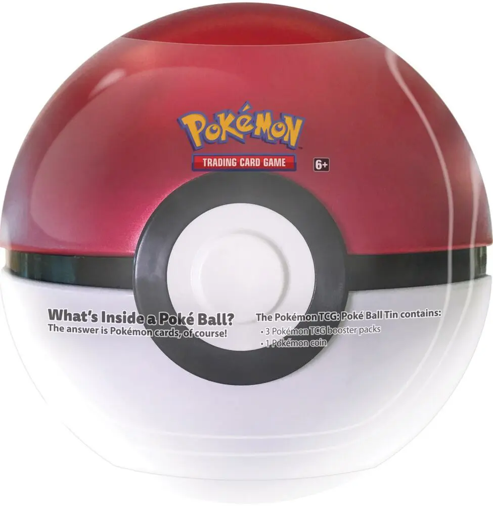 Pokemon Poke Ball Tin - Aluminum Trading Cards Accessories, Contains 3 Random Booster Packs, Multiple Packs Included