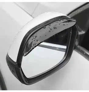 Universal Car Rearview Mirror Rain Visor Guard | Flexible Side Mirror Rain Eyebrow Shield | Carbon Fiber Look Weather Strip Clear Vision