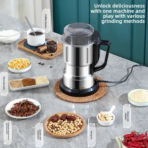 3 in 1 Electric Coffee Grinder for Coffee Beans Spices and Grains with Stainless Steel Blades Professional Small Spice Mill for Kitchen