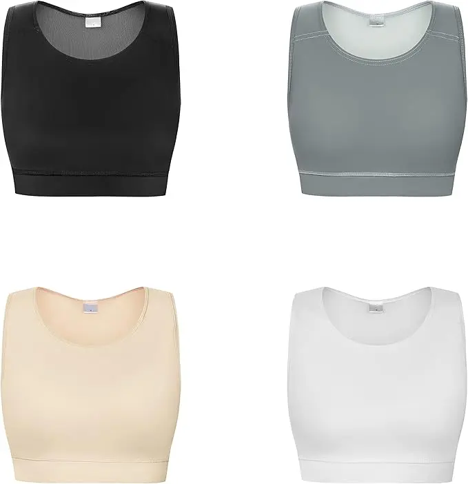 Tomboy Chest Binder Seamless Compression Bralette for Women, Wireless Supportive Top with Breathable Spandex Fit for Everyday Wear, Breathable Fit Bra, Everyday Brallete, Seamless Wireless Supportive