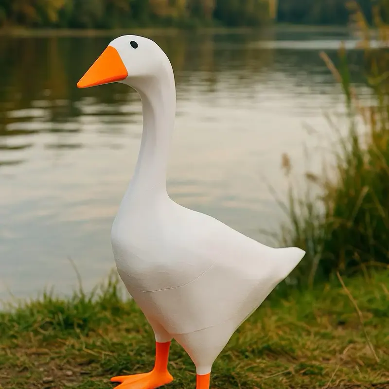 Original 2-ft Porch Goose Statue, Home Decor Figurine for Outdoor Porch Use