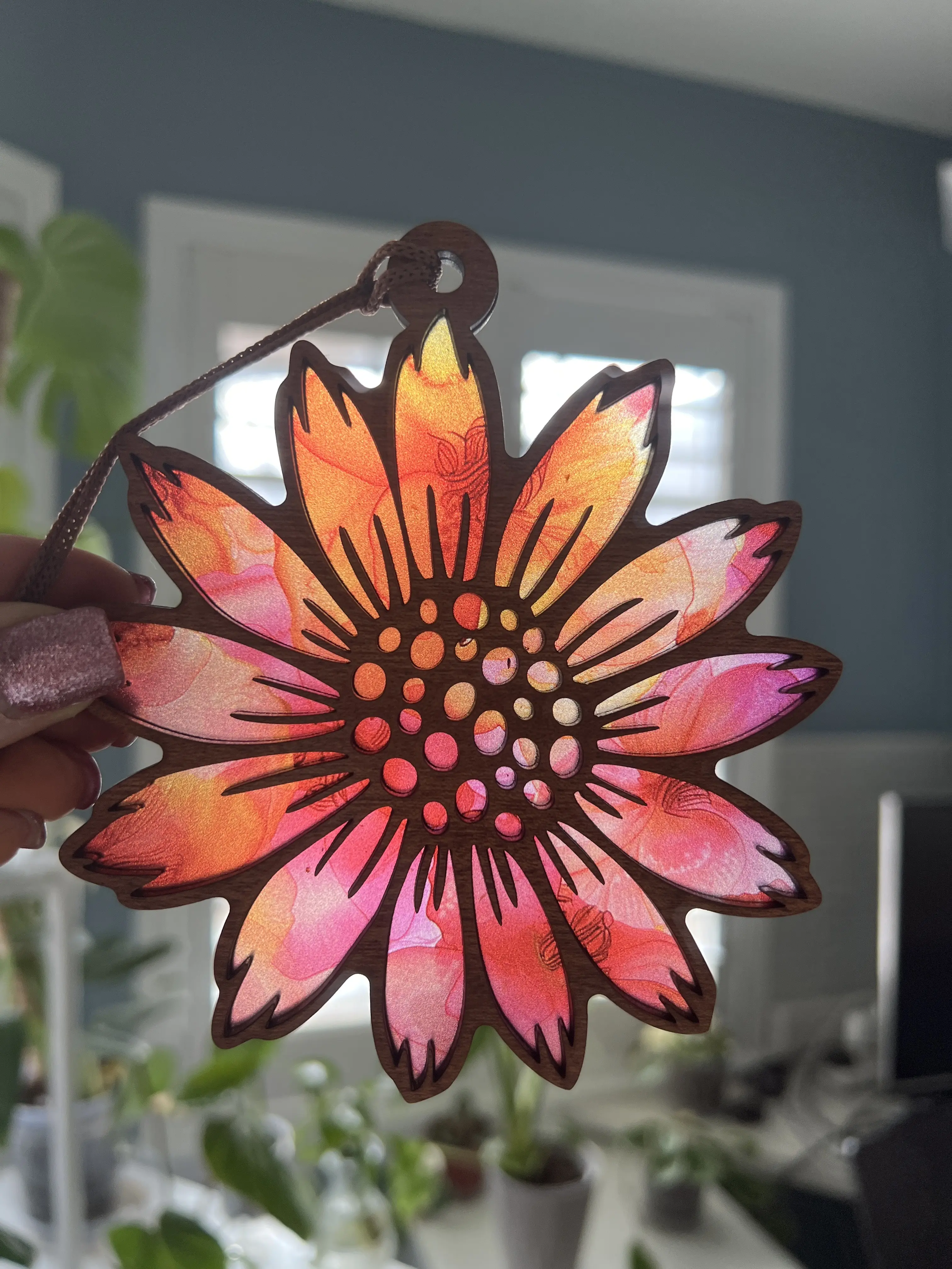 Prickly Sunflower Suncatcher for Sunny Window