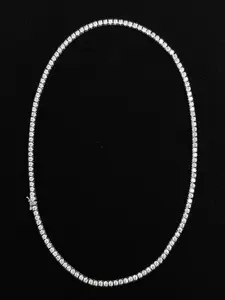 AXNT SOLID 925 STERLING SILVER MOISSANITE TENNIS CHAIN- PERFECT FOR EVERYDAY WEAR