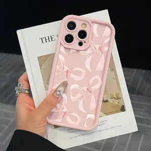 Bow Pattern Phone Case, Cute Phone Case, Fashionable Phone Protector Cover, Phone Accessories Compatible with iPhone 17 16 15 14 13 12 11 Xs  Series.designer,case Protective Protection