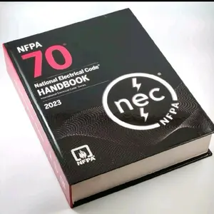 NFPA 70 National Electrical Code (NEC) 2023 Handbook - Physical Printed Hardcover, English, Electrical Safety Regulations Resource with Guidance for Educational Textbooks