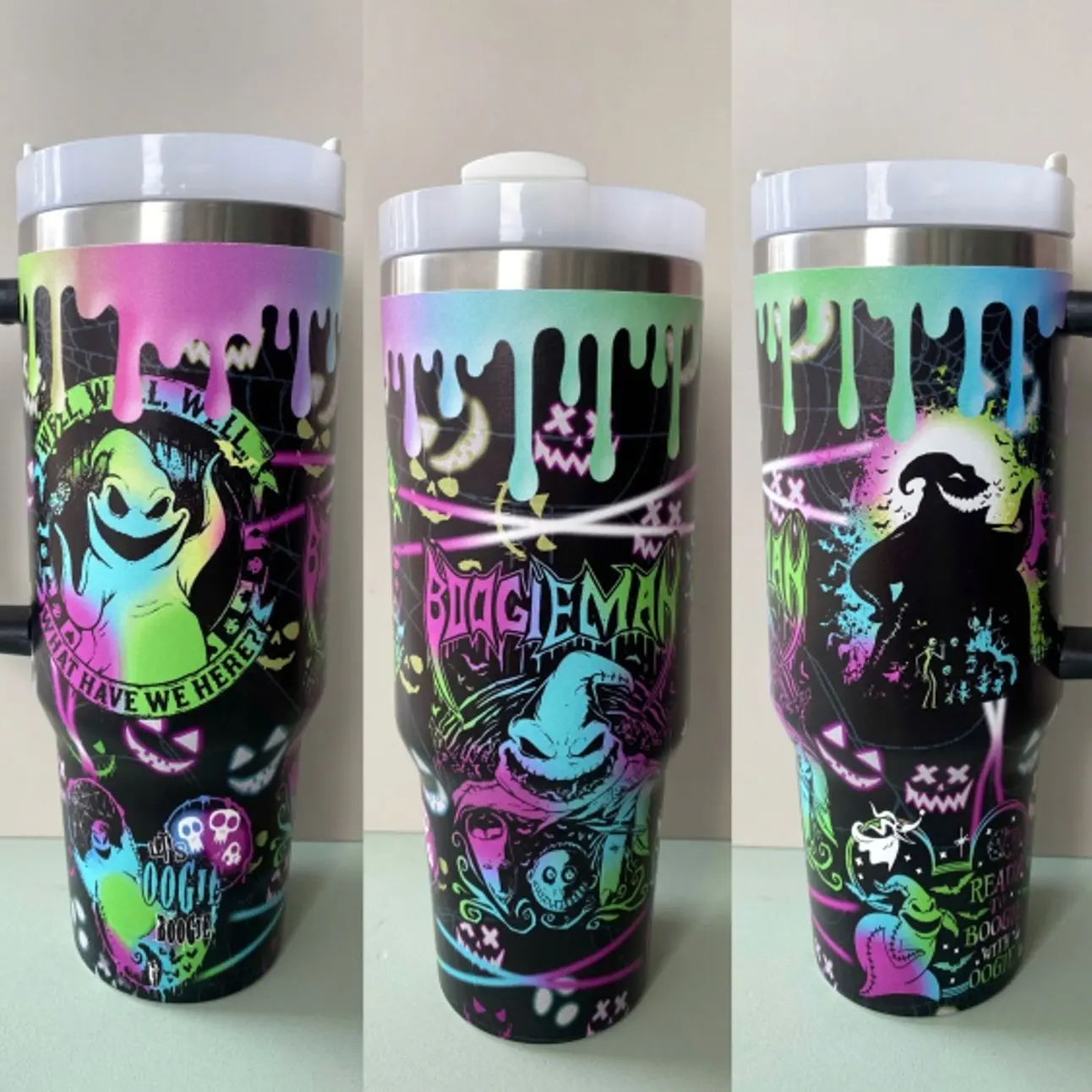 Oogie Boogie Custom Quencher 30oz or 40oz Stainless Steel Tumbler CP With Handle