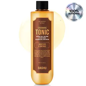 DASHU Classic Style Grooming Tonic Foam - Official Product Fix & Gentle Hold Styling Primer Heat Shield Hair Tonic Pump Dispenser (6.76 fl oz)