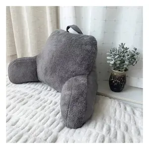 Faux Shearling Bed Rest : Comfort Support Pillow for Dorm, Indoor/Outdoor Use