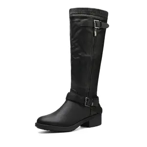 Dream Pairs Women’s Wide-Calf Knee-High Platform Boots – Memory-Foam Insole, Padded Collar, Classic Style Dream Pairs Women’s Wide-Calf Knee-High Platform Boots – Memory-Foam Insole, Padded Collar, Classic Style