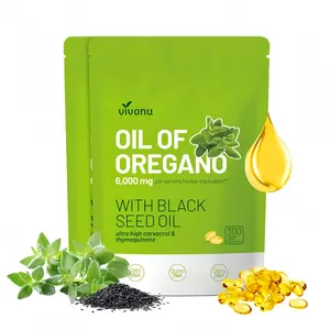 Oil of Oregano 300 Capsules with Black Seed Oil Natural Antioxidants for Fitness Nutritional Support Highly Effective Botanicals Edible Dietary Supplement