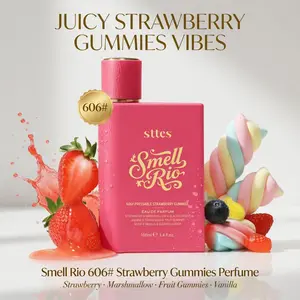 Sttes Perfume 606# (Pressable Strawberry Gummies) – Eau de Parfum 100ml (3.4 fl oz) – Strawberry, Cotton Candy, Fruit Gummies, Vanilla