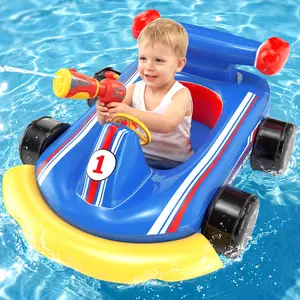 Lehoo Castle Pool Floats Toys for Kids with Water Gun, Inflatable Ride-on Pool Toys for Kids Ages 3-8, Kids Pool Float, Summer Outdoor Water Pool Games Toys for Boys and Girls