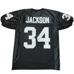 Bo Jackson Autographed Oakland Raiders (Black #34) Custom Jersey