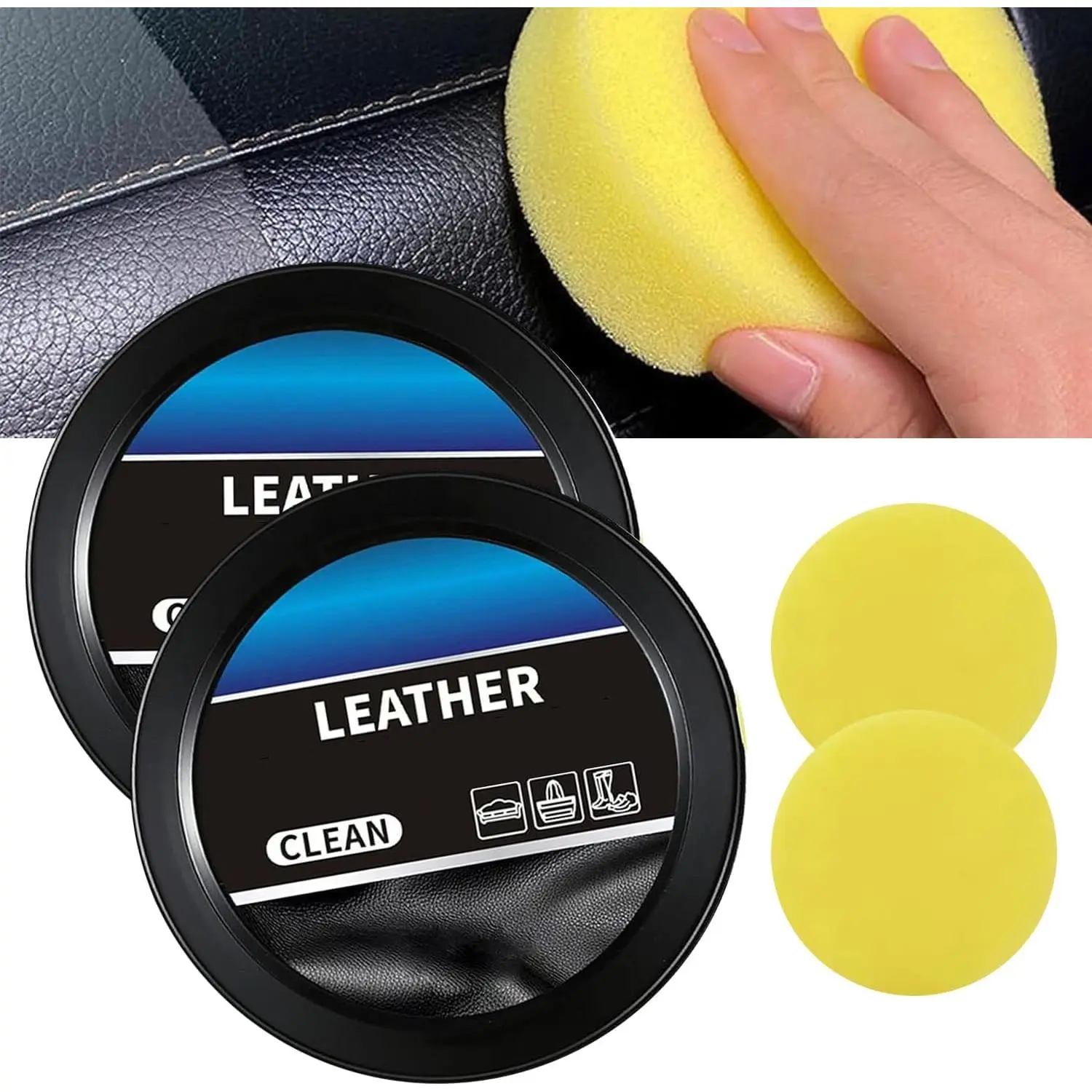 Leather Maintenance Cream for Car, Leather Maintenance Cream, Car Leather Maintenance Cream, Cleaning Paste, Automotive Interior Leather Cleaning Cream