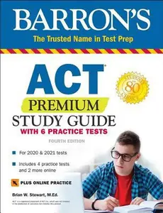 USED-ACT Premium Study Guide with 6 Practice Tests by Stewart, Brian (Paperback)