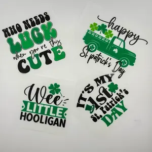 Lucky Shamrock St Patrick's Day Baby Clothes DTF Transfers for Resellers Wholesale Soft Feel Vibrant Colors Wash Durable Stretch Resistant Perfect for Infant Apparel