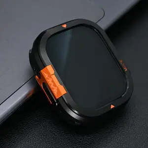 Luxury metallic Watch Case, Smart Watch Protective Cover, Protection, Watch Bumper Frame for iWatch Ultra 49mm, Wearable Accessories