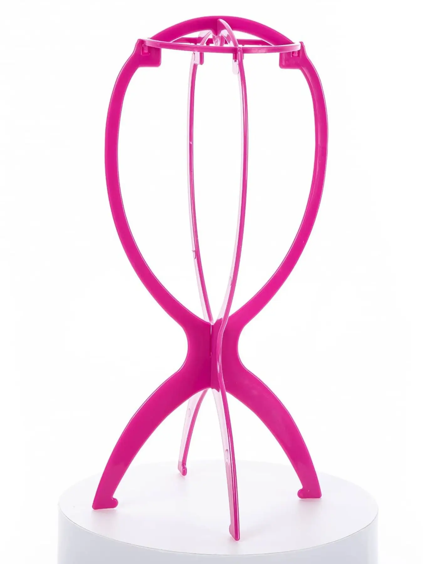 4-Pcs Wig Display Stands, Sturdy with Wide Stable Base, for Salon and Home Use to Organize Your Wig Collection,Portable hairpiece stand