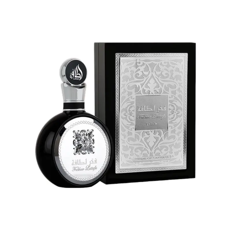 Lattafa Fakhar Silver  Men Eau de Parfum - Fresh Fruity Bergamot Amber Wood Scent - 3.40 Ounce 100 ml Oriental Woody Fragrance Premium Arabian Perfume