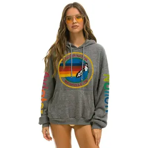 AVIATOR NATION NASHVILLE RELAXED PULLOVER HOODIE - HEATHER GREY