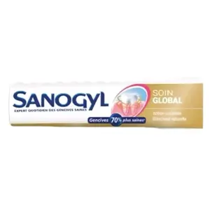 Sanogyl Soin Global Toothpaste - Expert Quotidien des Gencives Saines, 70% Plus Saines, Action Complete, Blanchissement Naturelle