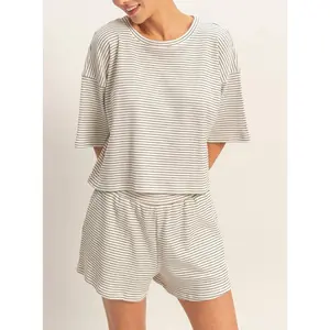 Mira - Striped Top & Shorts Set
