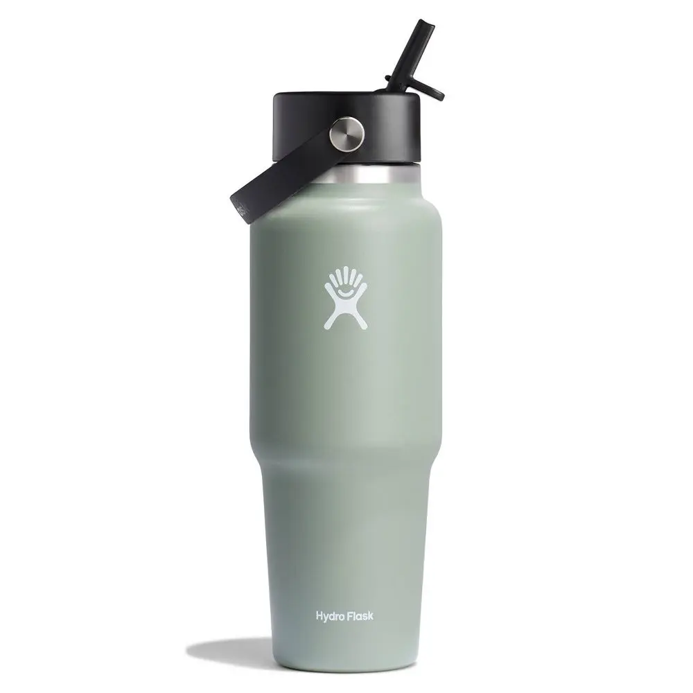 Hydro Flask 32oz Wide Mouth Flex Straw Travel Bottle - Agave: BPA-Free Vacuum-Insulated