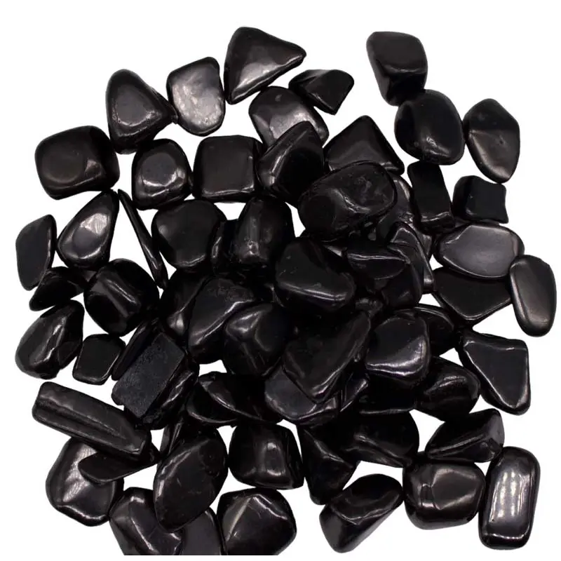 Shungite Tumbled Stones 1 lb — Bulk EMF Grounding Crystal
