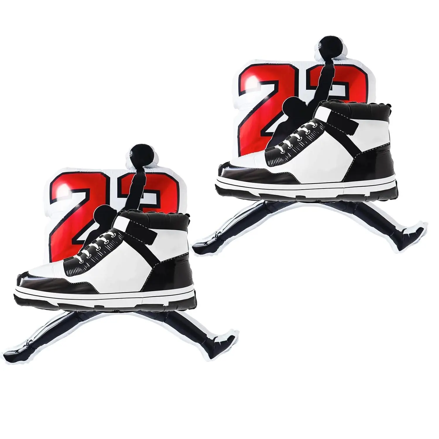 Retro Basketball Shoe Balloons 4Pcs Sneaker Basketball Balloons For Sneaker Ball Decorations Sports Theme Party Decorations