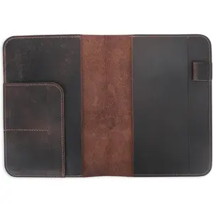 Refillable Medium A5 (5.75"x8.25") Leather Bound Journal Cover Notebook for Travelers Writers Ideal Gift for Anyone Brown