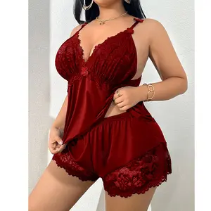 2 Piece Pajama Set, Soft Casual Home Wear Sleeveless Shorts Loungewear Womenswear
