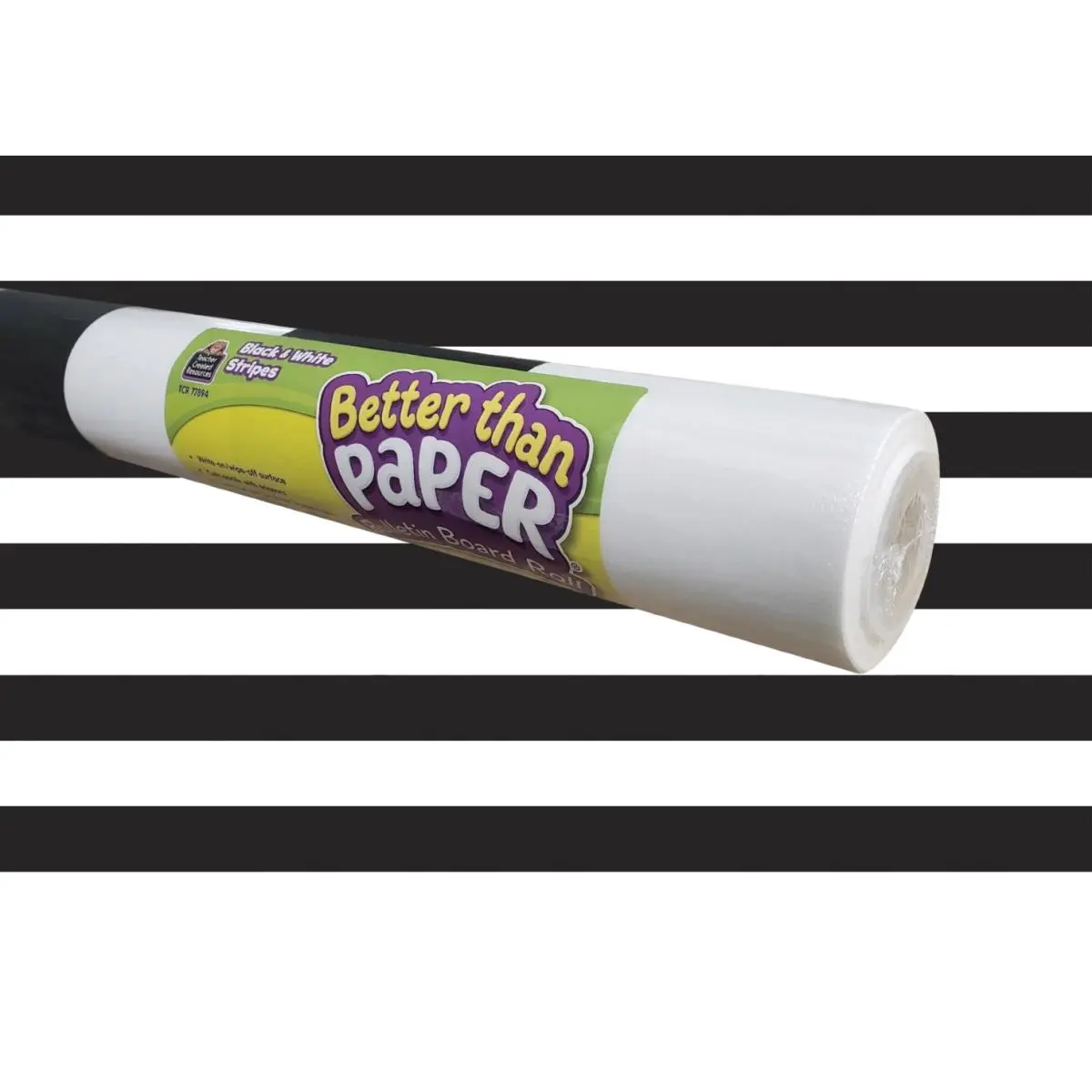 Teacher Created Resources 2021137 4 x 12 ft. Better Than Paper, Black Stripes