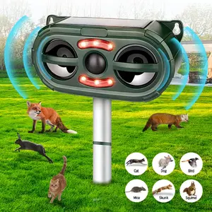 Multifunctional Solar Animal Repeller Outdoor Ip66 Alarm Mouse Deterrent for Garden Orchard Farm Yard, Non-Battery Type