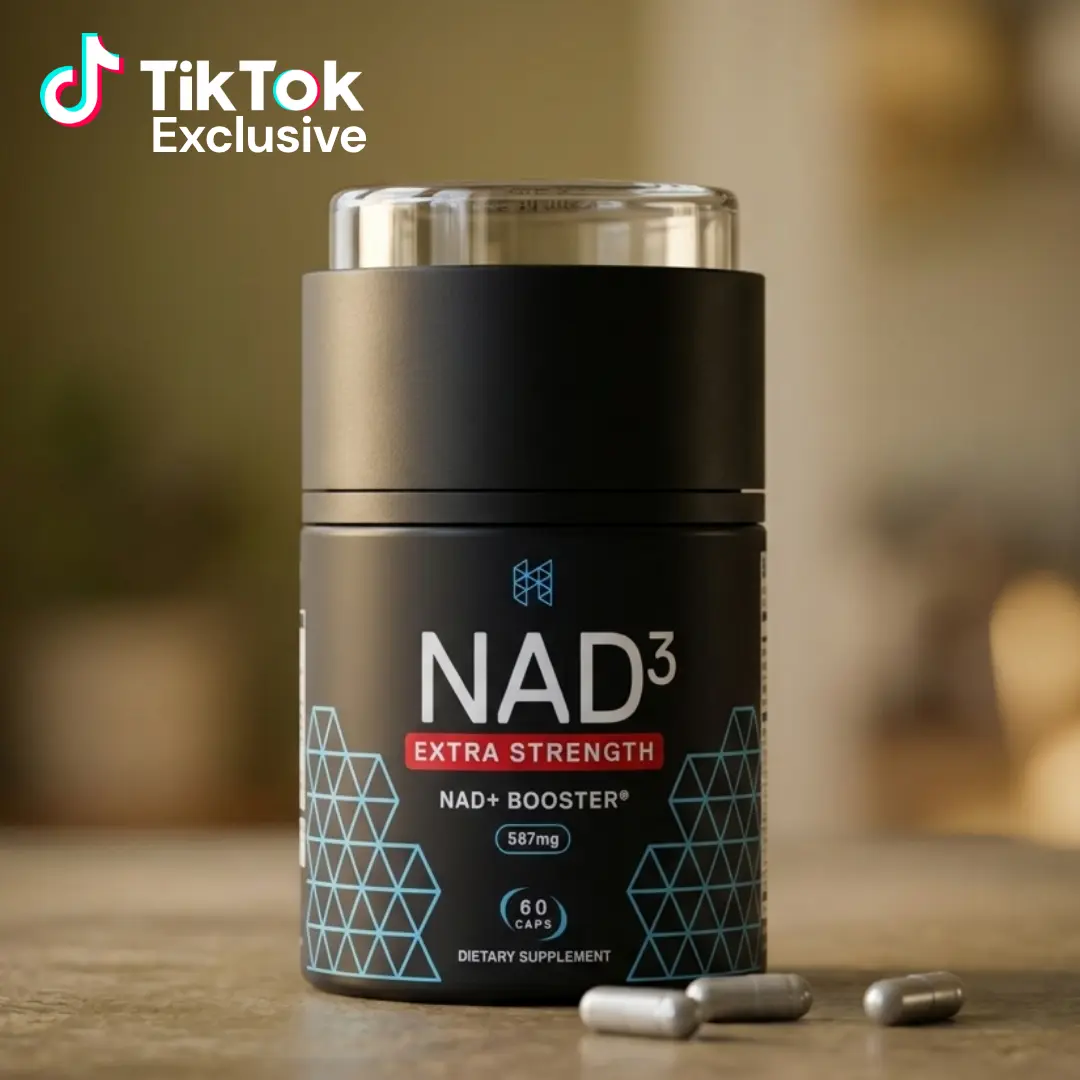 HPN NAD3 Extra Strength Natural Dietary Supplement Capsules - 60 Count, 1-Month Supply - Energy Boost, Cognitive Abilities, Memory Support - 3rd-Party Tested for Fitness Recovery