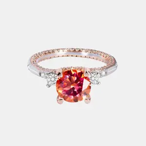 ��#1�� RED Synthetic Moissanite RINGS for WOMEN 1CT/2CT/3CT�C Available in 1CT, 2CT, 3CT �C Bold and Elegant