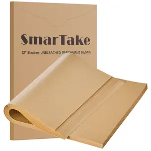 SMARTAKE Parchment Paper Baking Sheets 200Pcs 12x16 Inches Non-Stick Precut Eco-Friendly for Baking Grilling Air Fryer Steaming Bread Cup Cake Cookie