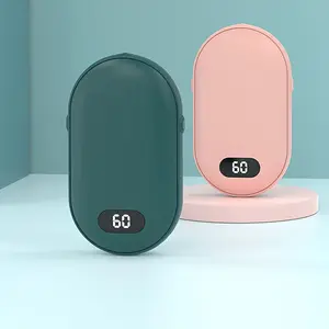 Rechargeable Double-Sided Heating Hand Warmer, One Click to Switch Temperature Levels, Portable Hand Warmer for Instant Warmth