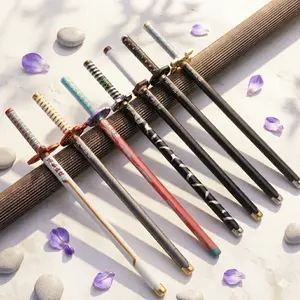 [BUY 3 GET 1 FREE] Anime Demon Slayer Katana Pen – Alloy Sword Ballpoint Pen, Tanjirou Giyuu Mitsuri Shinobu Muichiro Obanai, Kimetsu no Yaiba Collectible Gift