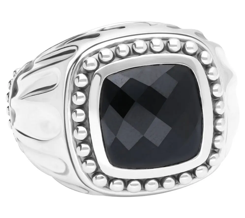 Tiffany Kay Studio Sterling Silver Onyx Stemme d Cocktail Ring