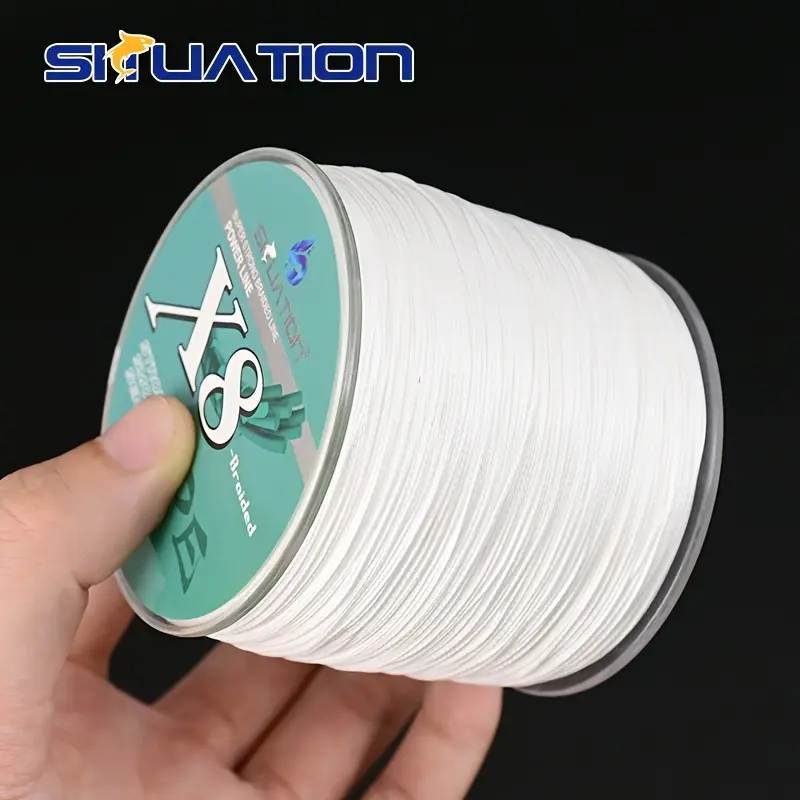 SIIUATION Super Strong 8-Strand Multi-Thread PE Braided Fishing Line, 500M-546YDS Wear-Resistant Line with 12/25/40/60/80/100LBS Test for Smooth Throw