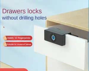 Fingerprint drawer lock no-punch cabinet lock electronic smart locks Hardware