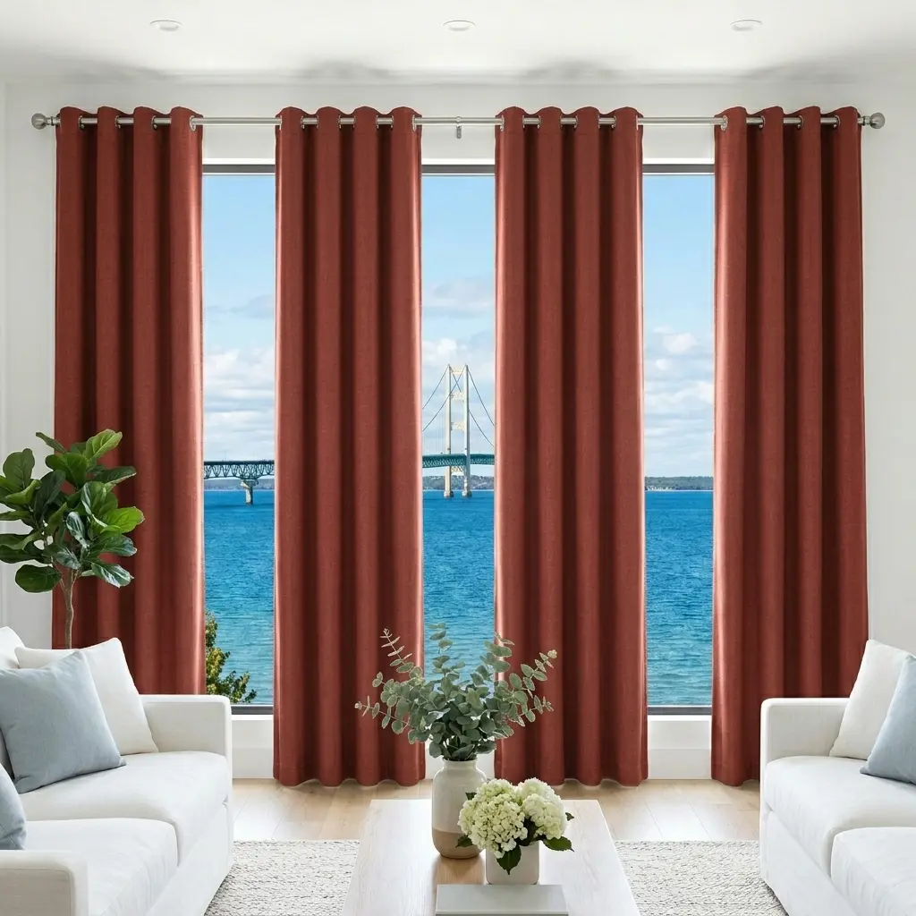 4-Piece Thermal Insulated Blackout Curtains Set - Polyester Home Interior Drapes, Sun Shield, Simple Versatile Design, Multi-Size Options, Other Patterns, for Bedroom/Living Room