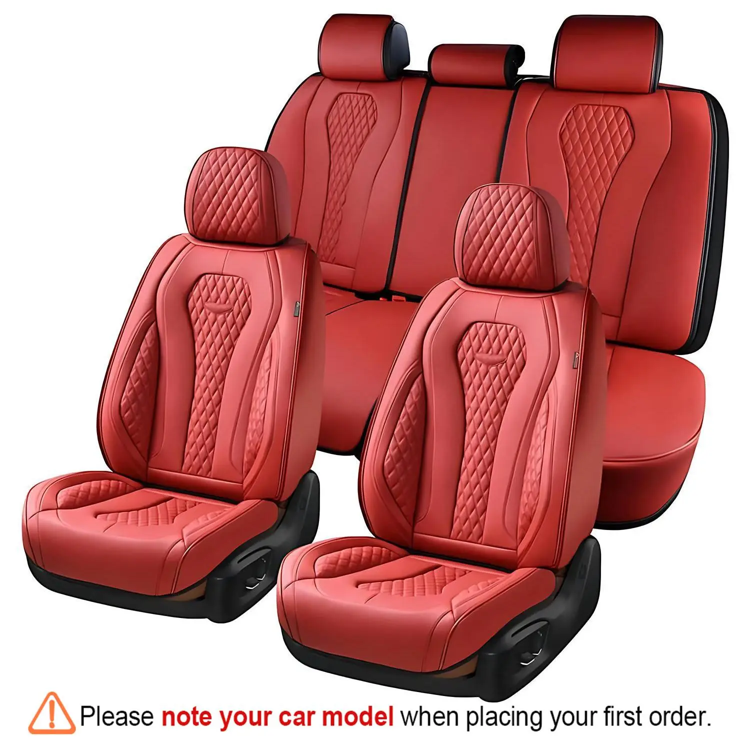 【Coverado】5 Seats Car Seat Covers Luxury WaterproofStain resistant Car interior protector Seat Covers-Fits 6000+Vehicles-1Year Warranty -Place Yr/Make/Modelin Order NotesUniversal Fit B8839 custom seatcover pick-up truck order note
