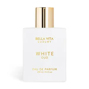 Bellavita Luxury White Oud Eau De Parfum 100ML | Elegant Unisex Perfume for Women & Men | Fresh Spicy Oud Fragrance | Long Lasting Luxury Scent | Women Perfume Gift Set | Women’s Day Edition